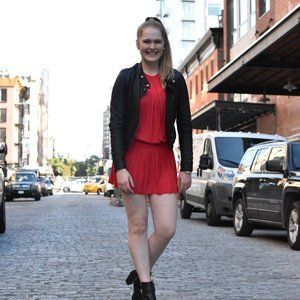 RAMY BROOK NY Red Flowy Dress Large